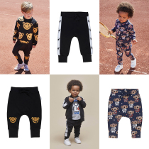Australia huxbaby childrens trousers Boys and girls baby pure cotton thin spring and autumn leggings outer wear pants down pants