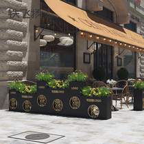 Outdoor flower box outdoor swing commercial street sales building square partition rectangular flower pot flower shelf garden flower trough