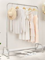 Clothing Store Show Shelf Stainless Steel Floor Display Rack Light Lavish Special Women Clothes Hangers Hanger Single Pole Shelf With Wheels