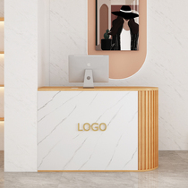 Cashier bar hairdresser clothing store reception desk commercial womens clothing store minimalist store curved hairdresser reception desk