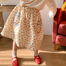 (MTG series) girls floral skirt cotton skirt XH
