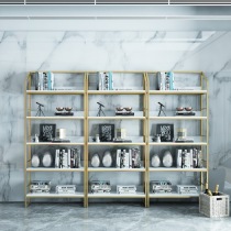Beauty salon product display display rack Nordic ins wrought iron rack conference room living room simple golden bookshelf