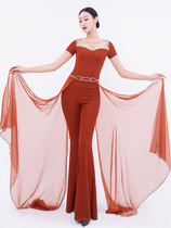 Belly dance performance hot drill belt elegant long gauze towel body etiquette instructor training catwalk accessories 2020 New