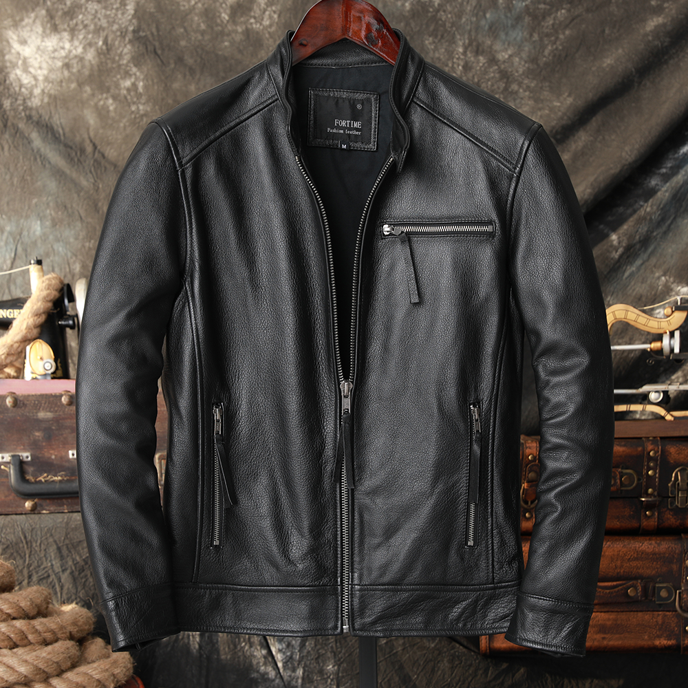 Pick up the leak head skin real fur coat men mend tailored leather jacket pure leather locomotive casual cotton coat