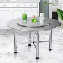 Stainless steel 304 folding one large round table food stall restaurant table hotel banquet restaurant table fast table table