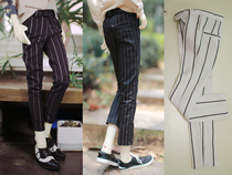 BJD baby clothes 1 3 uncle stripe leg repair Capri pants summer leisure 3 color ~