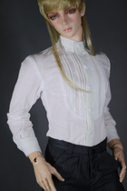 BJD baby clothes 70 uncle SD17 ID72 white wrinkled cotton organ pleated collar shirt