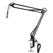 King microphone desktop universal large cantilever bracket 360 degrees adjustable with male and female line 3 5MM head card farmer line