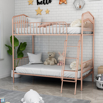 Up and out of bed double - bed baby luxury 1 5 m 2 adult iron bed children simple and wide two - story double height and low bed