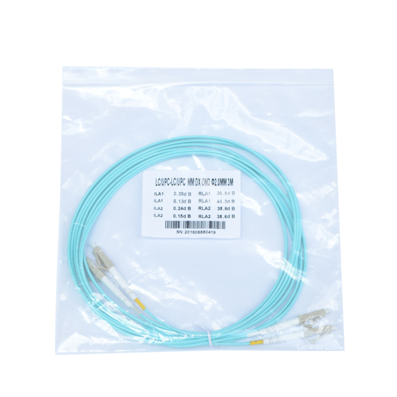 ruishan lc-fc/lc-sc/lc-st/fc-fc/sc-sc/lc-lc 10g multimode dual-core fiber optic jumper indoor om3 pigtail jumper carrier grade