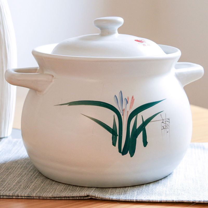 kangshu soup pot ceramic large capacity 5300ml household extra large casserole white high temperature resistant direct burning tile pot