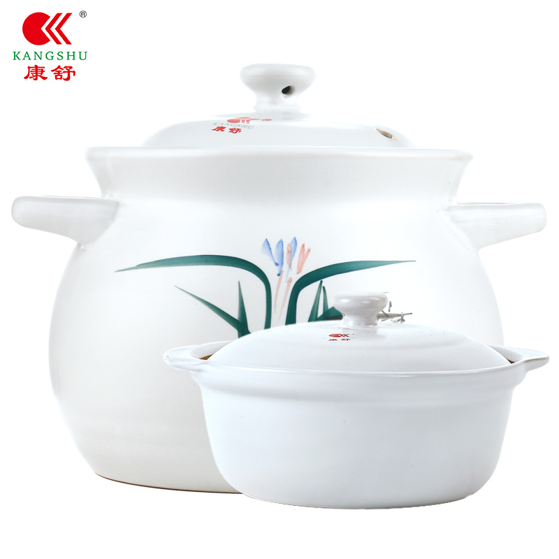new kangshu casserole stew pot, high temperature resistant open fire ceramic pot, earth pot, health preserving pot, soup pot, stew pot, porridge and tile pot