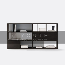 IYOUTH Spanish imported Nordic minimalist design modern solid wood open living room bookshelf cabinet display cabinet