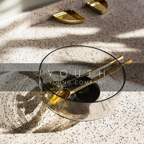 IYOUTH Danish brand aytm minimalist modern handmade glass marble round storage bowl fruit plate