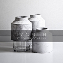 IYOUTH Danish brand MENU Nordic minimalist concrete desktop glass bottle Willmann vase