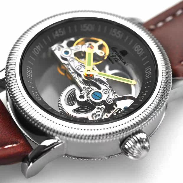 日本代购 aeromatic1912 德国品牌 透底表盘 自动机械 男士手表