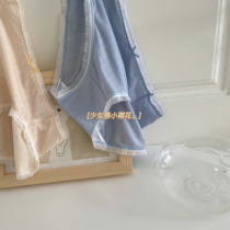 Gentle and unscarred milk ice silk briefs female pure cotton internal gear waist light and thin breathable speed dry 3 pieces