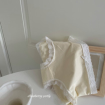 Lady Buff Miss Soft Girl Pants Pure Cotton Simple Comfort Little Cute Ice Cream Coloring 3 pieces