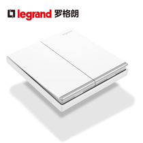 Roger Lang switch II open single-control socket panel comfort white with silver edge Two-level single-stage wall power supply 86 Type