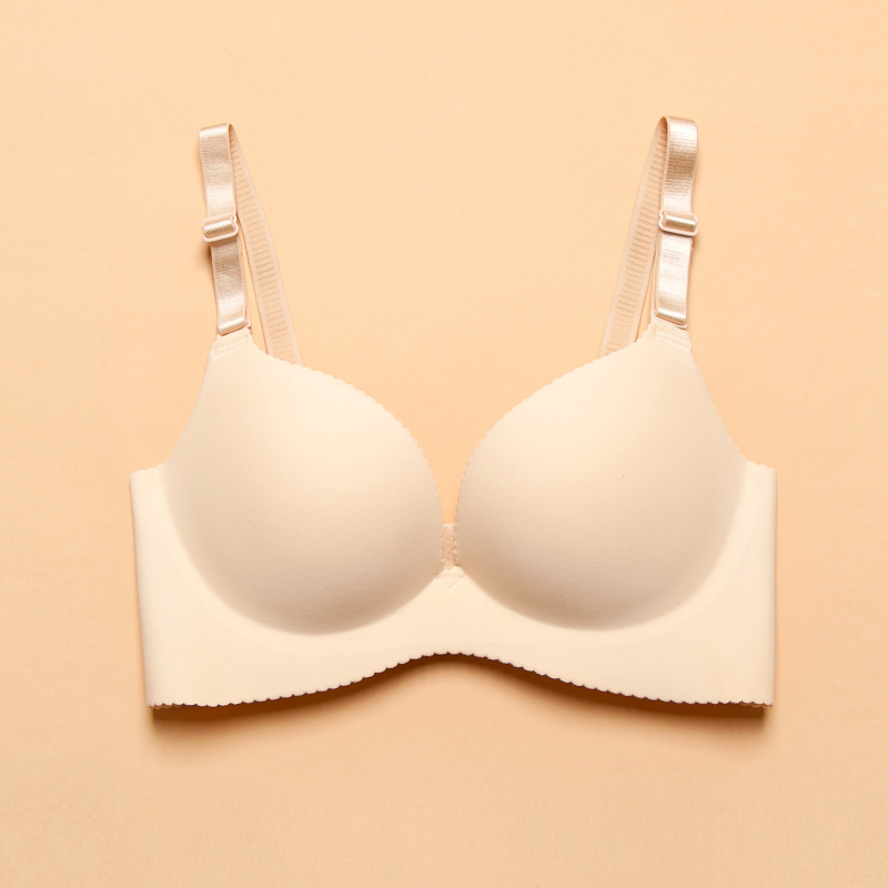 一片式无痕无钢圈调整型文胸小胸聚拢少女深v胸罩性感厚薄款内衣_2