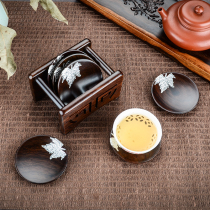 Tea cup mat Insulation mat Coffee cup mat Solid wood cup holder Ebony heatproof mat Tea art tea ceremony accessories Tea set coaster