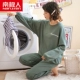 Đồ ngủ Nam Cực Phụ nữ Mùa xuân và Mùa thu Cotton Dài tay Mùa thu Bảo hiểm rủi ro Mùa đông Sinh viên Hàn Quốc Bộ đồ mùa thu và mùa đông hai mảnh - Giống cái