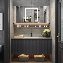 Rock board bathroom cabinet combination Modern simple bathroom sink washbasin cabinet washbasin cabinet combination bathroom cabinet