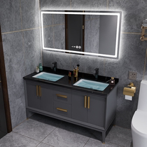 Rock board bathroom cabinet combination light luxury modern smart sink wash face Basin basin cabinet toilet wash table basin cabinet