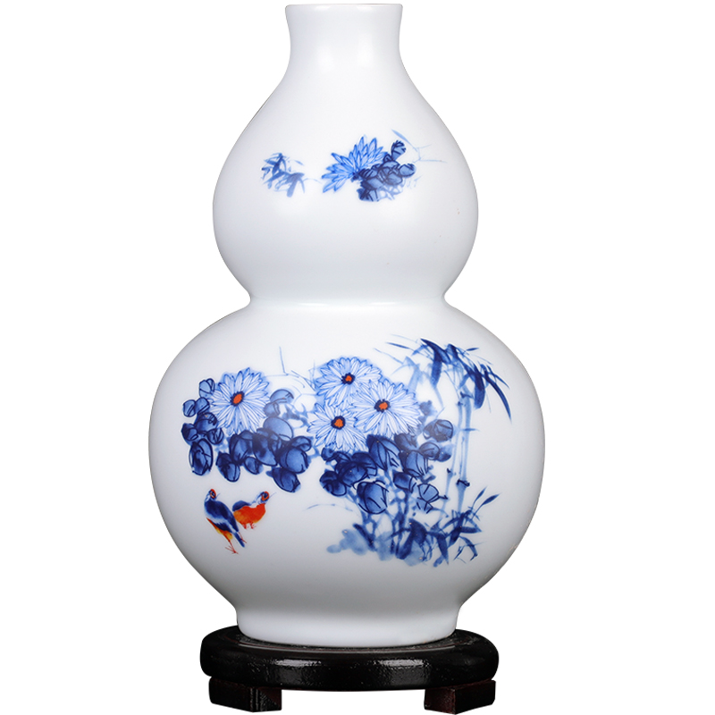 Jingdezhen ceramics vase peace gourd bottle a great evil spirit furnishing articles to hang feng shui home decoration