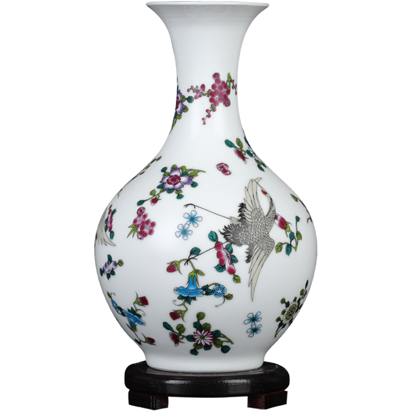 The Vase of jingdezhen ceramics glaze color ideas on frosted luminous porcelain home flower arrangement sitting room adornment is placed