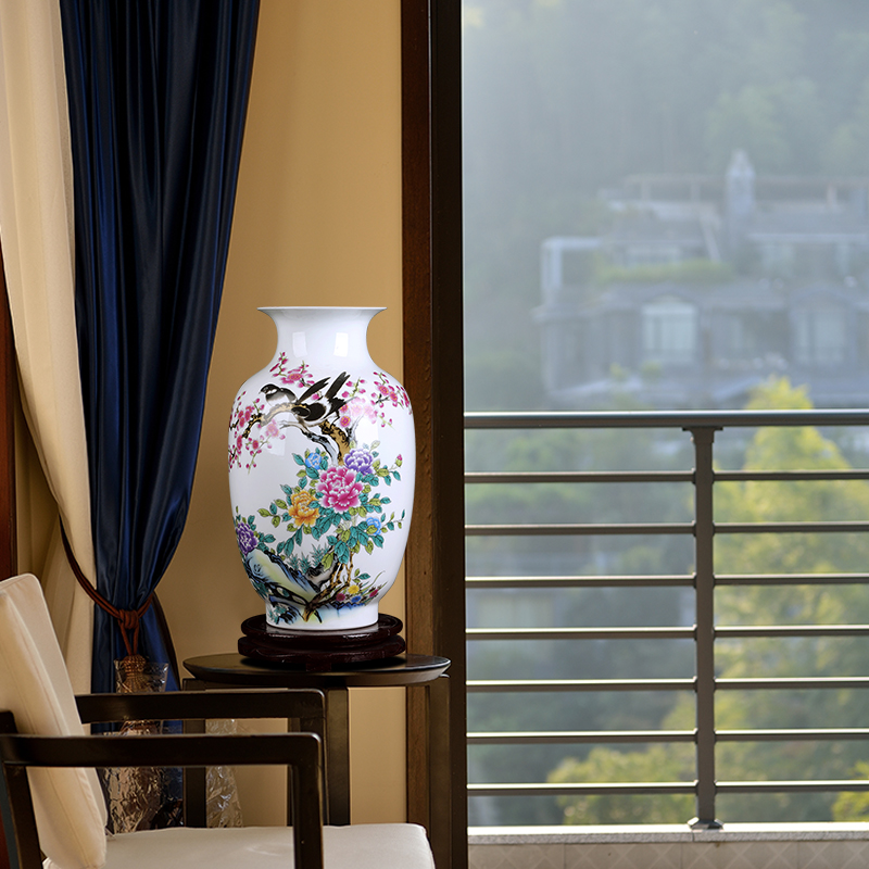 Jingdezhen ceramic vase sitting room home furnishing articles rich ancient frame study Chinese flower arranging, desktop decoration