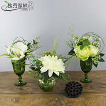 Simulation flower living room coffee table decorative flower indoor decoration Dining table porch placement floral set decoration silk flower fake flower