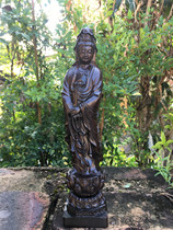 Vietnam natural agarwood wood carving Guanyin ornaments solid wood Buddha statue carving wooden home offering Bodhisattva crafts