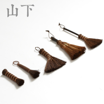 Encryption brown brush Mane brush cleaning Monument raising pot pen Tea tray sweep Tea set Soft and hard brown brush Tea ceremony accessories