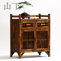 Vintage bamboo tea cabinet Tea room Antique storage cooking tea cabinet Tea ceremony cabinet Tea shed Tea storage cabinet Small tea cabinet