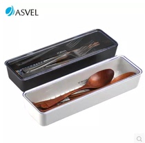 Japan ASVEL ASVEL tableware box Non-toxic and hygienic take-away outdoor chopsticks spoon straw storage box