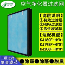 Adapted Haier air purifier KJ180F-HY01 filter KJ198F KJ198F KJ208F-HY01 composite net