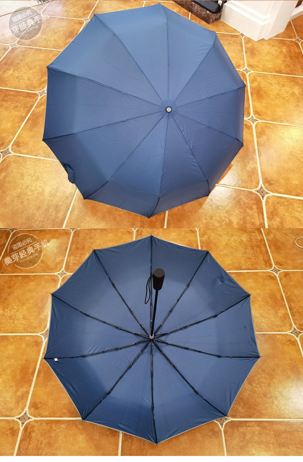 华为礼品商务晴雨伞两用遮阳伞大号棕色双人太阳伞手动折叠伞包邮