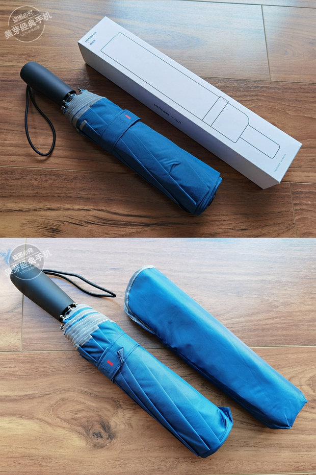 华为礼品商务晴雨伞两用遮阳伞大号棕色双人太阳伞手动折叠伞包邮