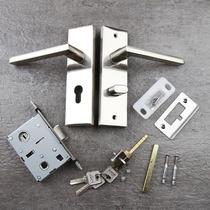 Room Lock Body Single Tongue Door Keyhole Distance 140 Large Single Tongue Insert Core Handle Lock Minimalist Bathroom Toilet Single Tongue Lock