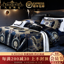 4 - piece suite of luxury villa - sample room 4 - piece bed - lined suite of premium European bedding