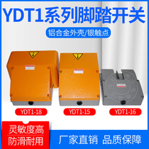 Pedalling switch YDT1-18 15 16 17 17 link Double foot pedal switch silver dot aluminium shell bending plate shearing machine