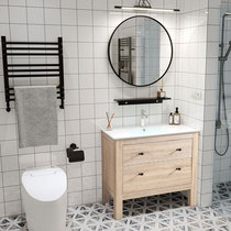 Nordic Bath Cabinet Wash Face Wash Wash Basin Cabinet Combined Bathroom Suit Washout Basin Cabinet Toilet Wash Terrace Floor Type