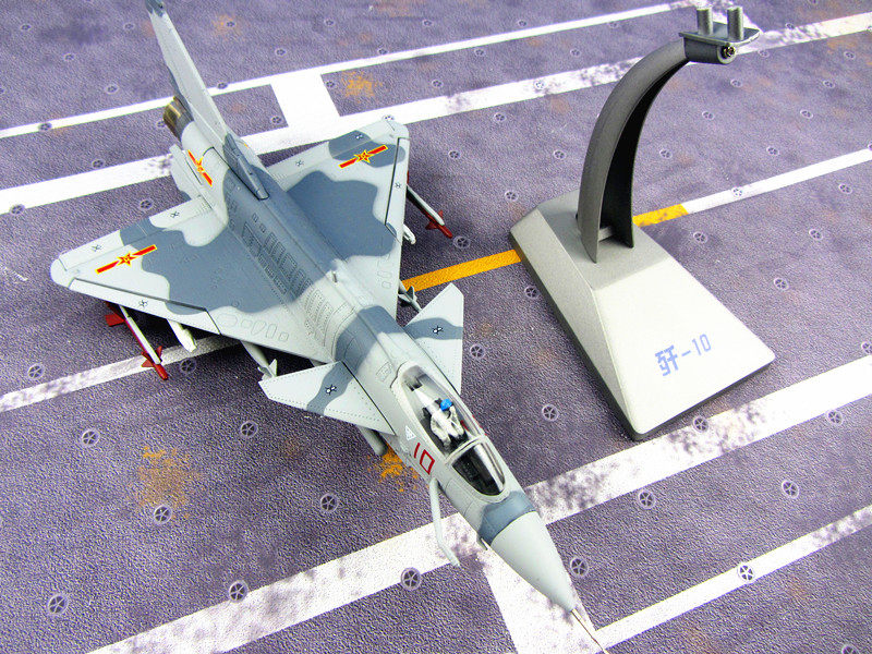 29厘米歼十合金战斗机模型 歼10飞机模型 j10 歼十成品模型 1:60