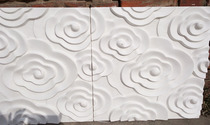 European new carved gorgeous beautiful elegant background wall line background plaster porch TV Wall flat line