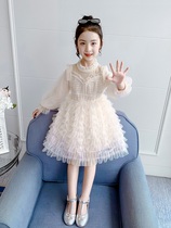 girl princess dress autumn 2022 new foreign style girl children's clothing mesh cake dress spring autumn children's dress