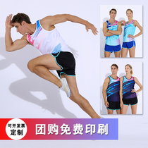 Track and field clothing suit Mens and womens sportswear marathon long-distance running vest Competition fitness clothing vest physical examination running training