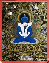 Pure gold black gold Puxian Wang such as coming to double body Nepal pure hand painted Tibetan Mythong Dang Card painting