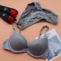 European and American VO original single lingerie female small breasts gathered with bra upper to anti-drooping milling glossy glossy bra suit