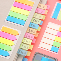 Dellyfluorescent Post-it notes transparent candy color fluorescent film indicator label label sticker index message sticker